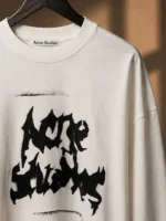 Мужской лонгслив Acne Studios белого цвета, артикул 345951 — фото 3