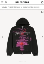 Мужская кофта на молнии Balenciaga чёрного цвета, артикул 345952 — фото 4