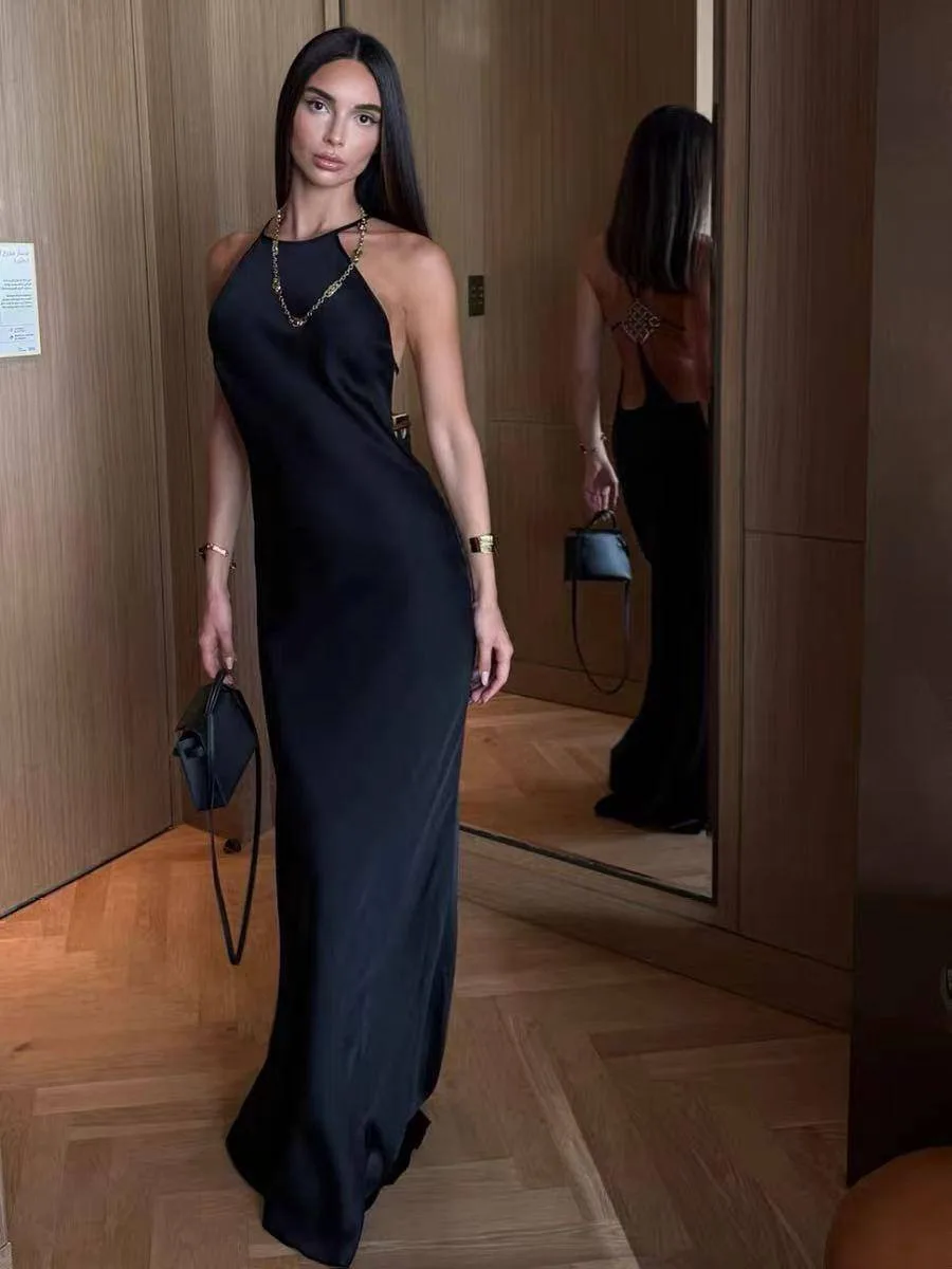 346008_1 Женское платье Saint Laurent чёрного цвета, артикул 346008