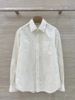 Женская рубашка Chanel белого цвета, артикул 346071