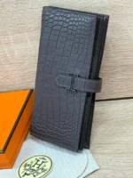 Мужское портмоне Hermes коричневого цвета, артикул 346112 — фото 3