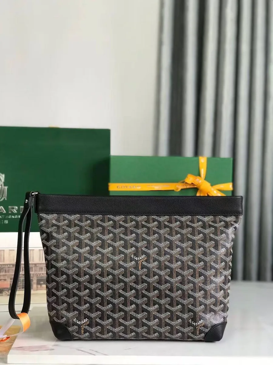 346120_1 Мужской клатч Goyard чёрного цвета, артикул 346120