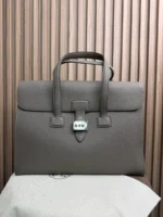 Мужской портфель Hermes серого цвета, артикул 346129