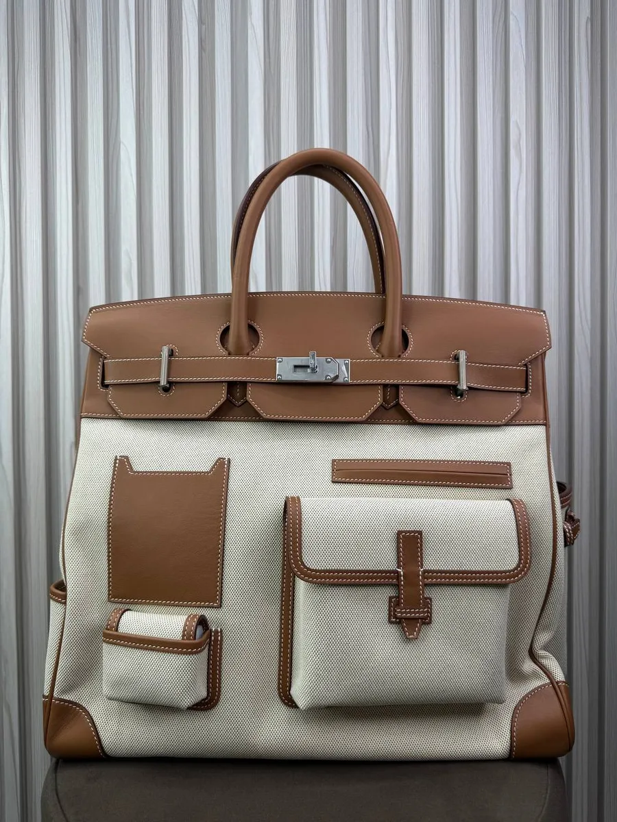 346134_1 Мужской портфель Hermes коричневого цвета, артикул 346134