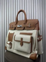 Мужской портфель Hermes коричневого цвета, артикул 346134 — фото 3