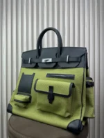 Мужской портфель Hermes зелёного цвета, артикул 346135 — фото 3