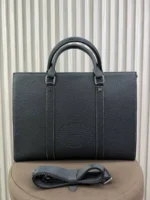 Мужской портфель Hermes чёрного цвета, артикул 346141