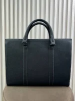 Мужской портфель Hermes чёрного цвета, артикул 346141 — фото 2