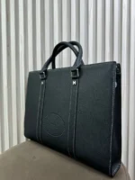 Мужской портфель Hermes чёрного цвета, артикул 346141 — фото 3