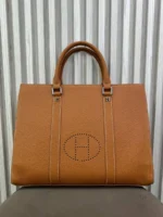 Мужской портфель Hermes коричневого цвета, артикул 346142