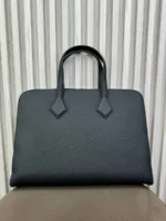 Мужской портфель Hermes чёрного цвета, артикул 346145 — фото 2