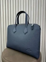 Мужской портфель Hermes тёмно-синего цвета, артикул 346146 — фото 4