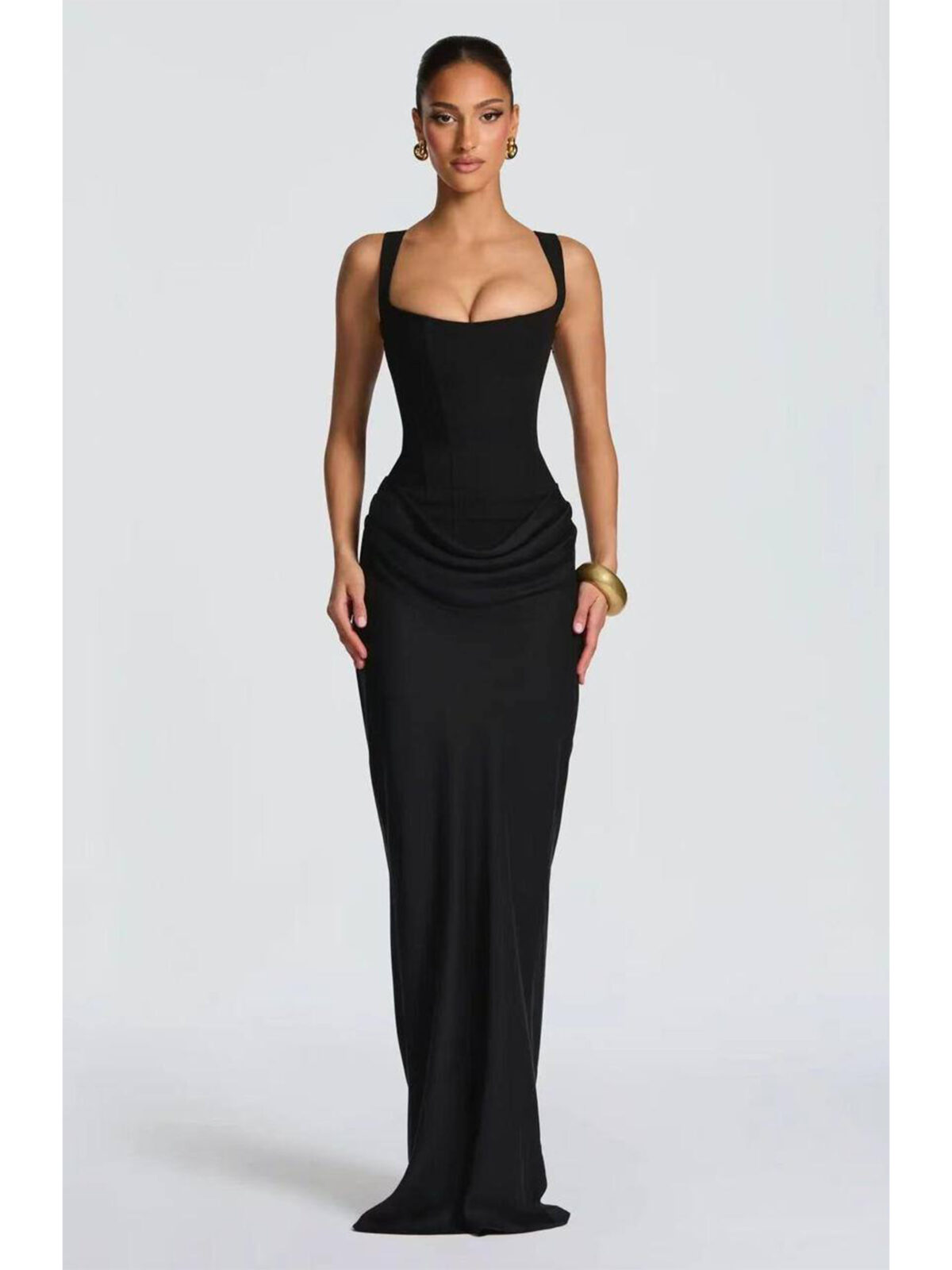 6 Женское платье Saint Laurent чёрного цвета, артикул 346010
