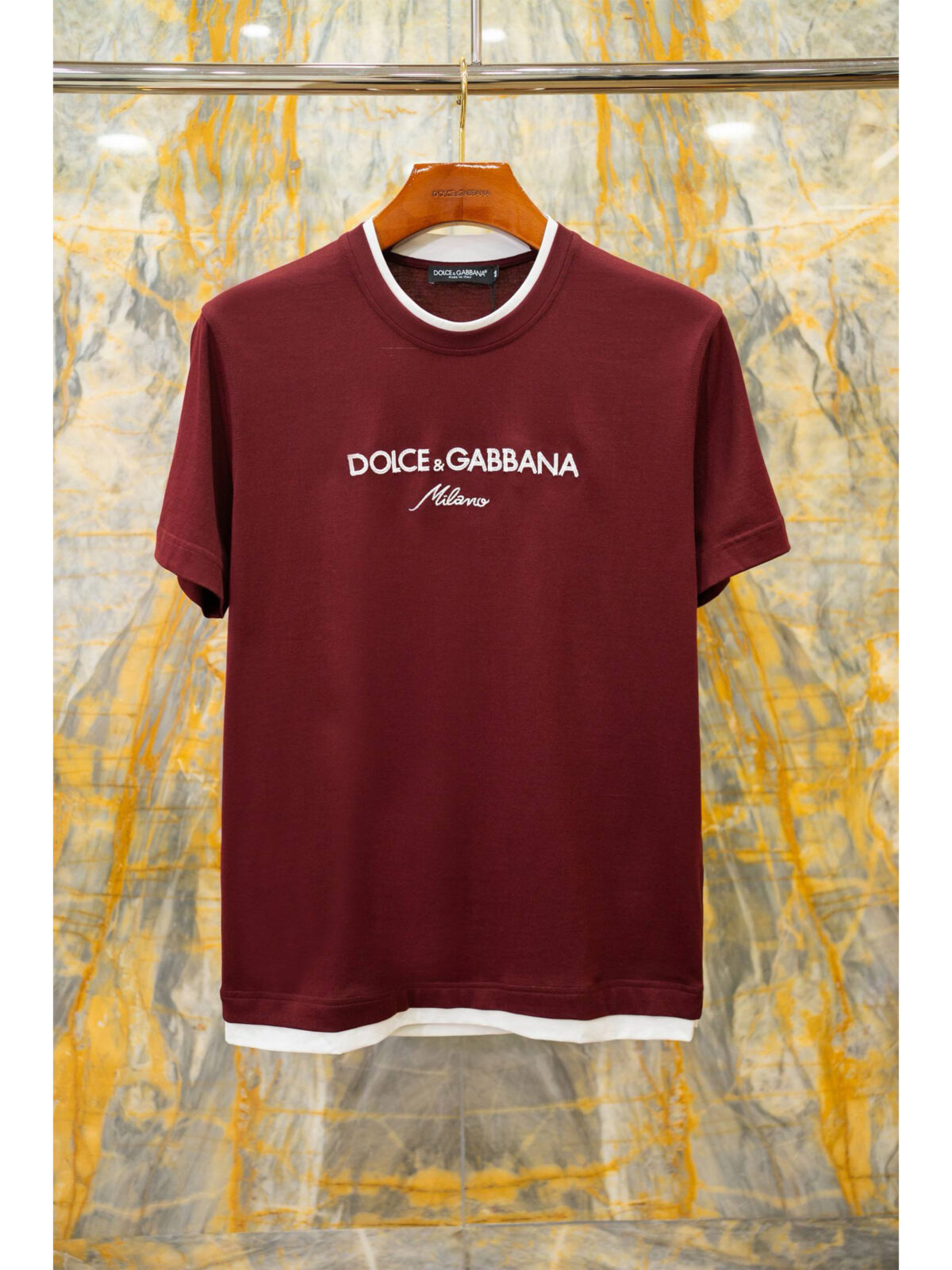 8 Мужская футболка Dolce Gabbana красного цвета, артикул 344890