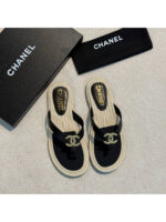 Женские шлепанцы Chanel чёрного цвета, артикул 345431