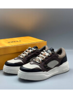 Мужские кеды Fendi коричневого цвета, артикул 346290