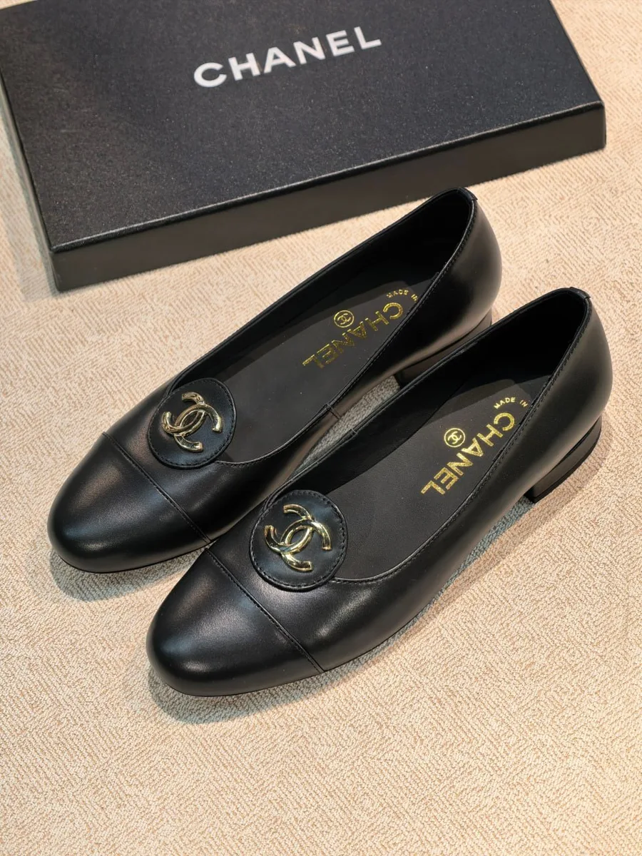 346231_1 Женские балетки Chanel чёрного цвета, артикул 346231