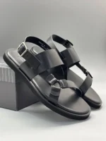 Мужские шлепанцы Zegna чёрного цвета, артикул 346289 — фото 3