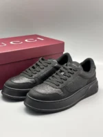 Мужские кеды Gucci чёрного цвета, артикул 346296