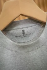 Мужская футболка Brunello Cucinelli серого цвета, артикул 346321 — фото 6