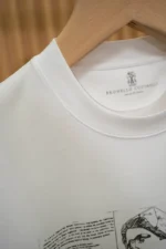 Мужская футболка Brunello Cucinelli белого цвета, артикул 346323 — фото 4