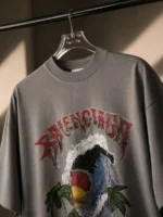 Мужская футболка Balenciaga серого цвета, артикул 346336 — фото 3