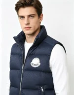 Мужская безрукавка Moncler тёмно-синего цвета, артикул 346477 — фото 3