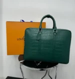 Мужской портфель Louis Vuitton зелёного цвета, артикул 346513 — фото 2