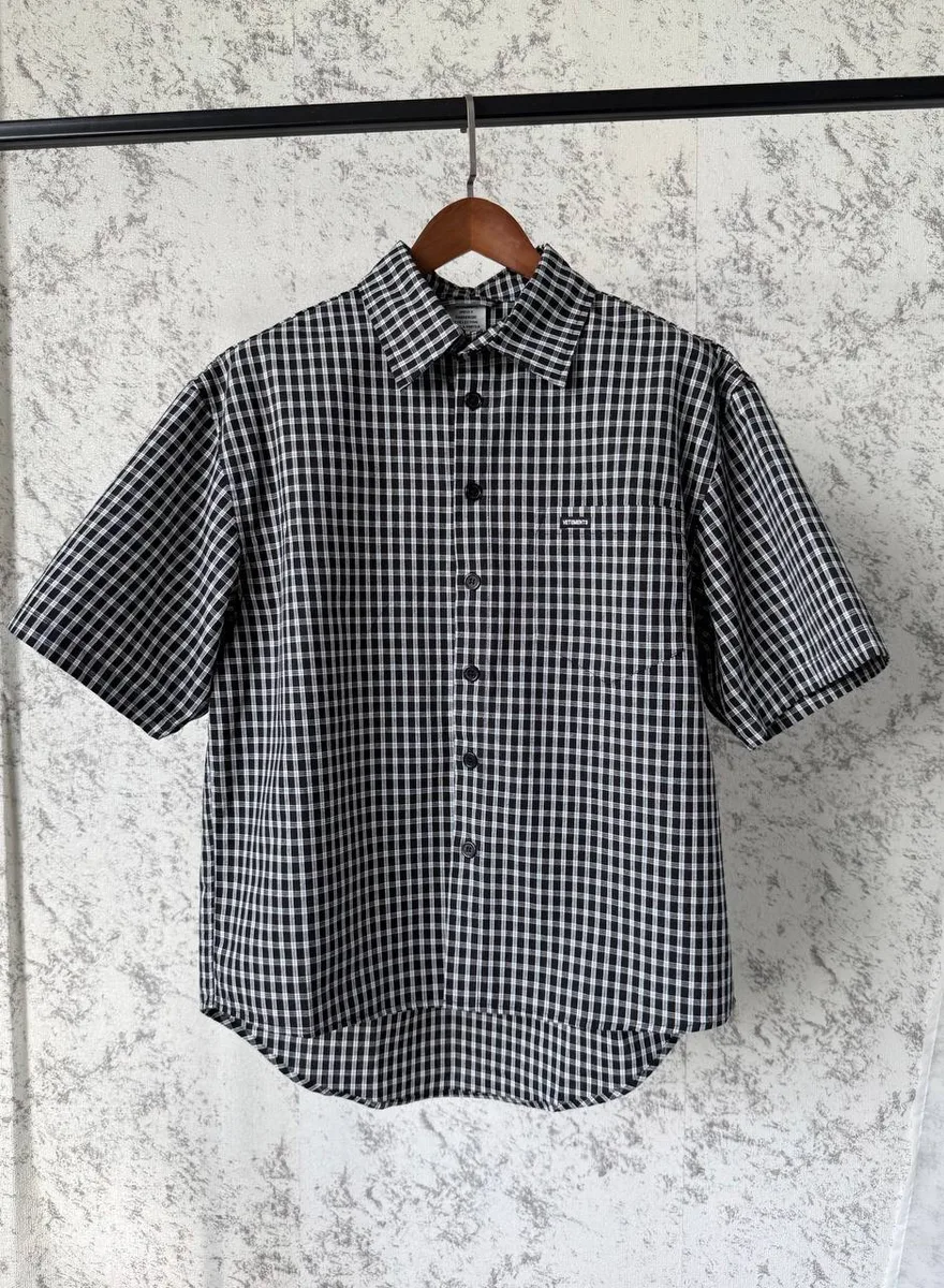346625_1 Мужская рубашка Vetements чёрного цвета, артикул 346625