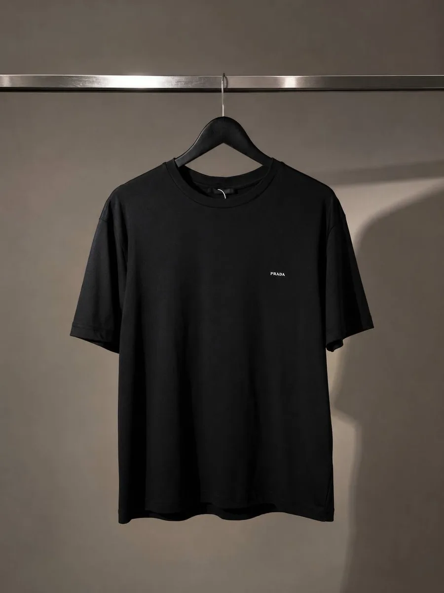 346651_1 Мужская футболка Prada чёрного цвета, артикул 346651