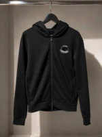 Мужская кофта на молнии Moncler чёрного цвета, артикул 346659