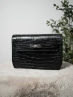 Мужской клатч Hermes чёрного цвета, артикул 346673