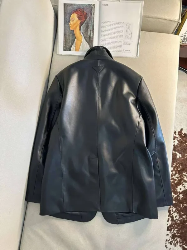 Кожаный пиджак PRADA — фото 2