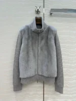 Женский бомбер Loro Piana серого цвета, артикул 346799