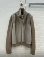 Женский бомбер Loro Piana коричневого цвета, артикул 346800