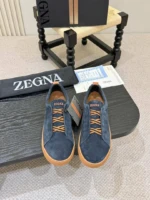 Мужские кеды Zegna тёмно-синего цвета, артикул 346830 — фото 2