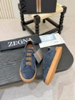 Мужские кеды Zegna тёмно-синего цвета, артикул 346830 — фото 4