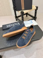 Мужские кеды Zegna тёмно-синего цвета, артикул 346830 — фото 6