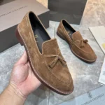 Мужские лоферы Brunello Cucinelli коричневого цвета, артикул 346841 — фото 5