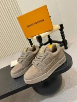 Мужские кеды Louis Vuitton коричневого цвета, артикул 346846 — фото 3