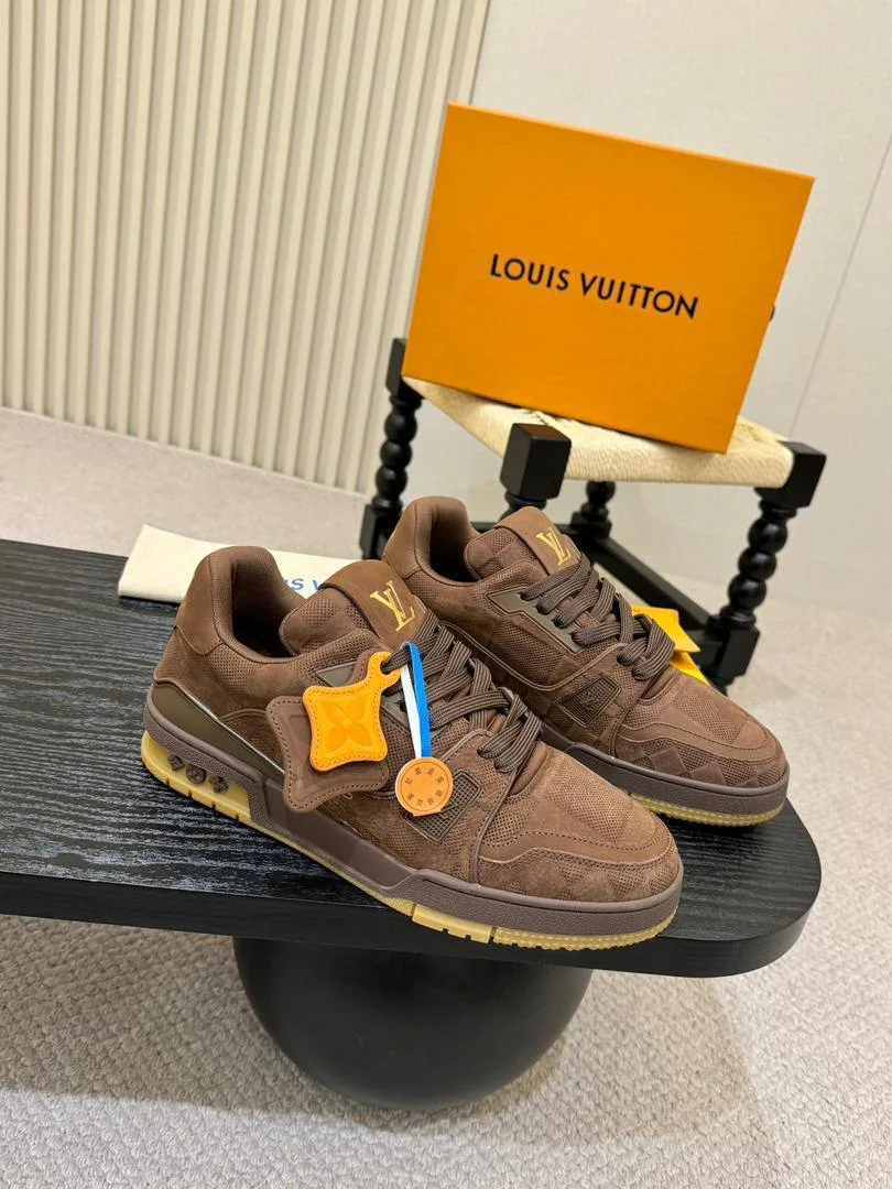 346847_1 Мужские кеды Louis Vuitton коричневого цвета, артикул 346847