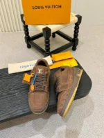 Мужские кеды Louis Vuitton коричневого цвета, артикул 346847 — фото 3