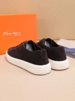 Мужские кеды Santoni коричневого цвета, артикул 346883 — фото 8