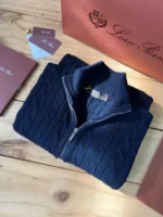 Мужской свитер Loro Piana тёмно-синего цвета, артикул 346899 — фото 4