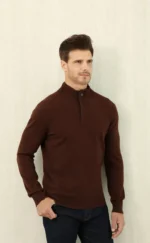 Мужской свитер Zegna коричневого цвета, артикул 346908 — фото 3