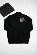 Мужской свитер Zegna чёрного цвета, артикул 346910