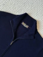 Мужская кофта на молнии Loro Piana тёмно-синего цвета, артикул 346921 — фото 2