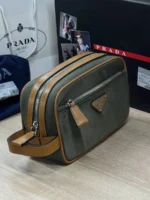 Мужской несессер Prada цвета хаки, артикул 346963 — фото 3