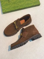 Женские ботинки Gucci коричневого цвета, артикул 347048 — фото 2