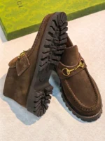 Женские ботинки Gucci коричневого цвета, артикул 347048 — фото 5